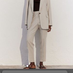 Linen-blend Pants